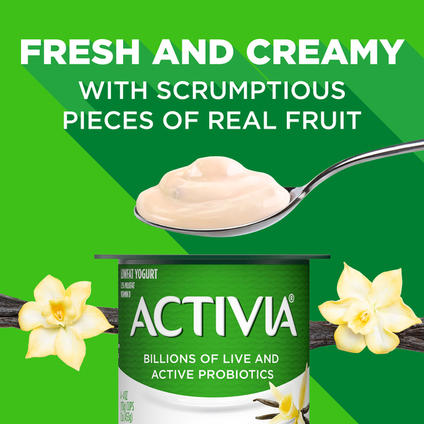 Activia Low Fat Vanilla Probiotic Yogurt Cups - 12 ct - 48 oz pkg