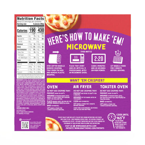 Bagel Bites Cheese &amp; Pepperoni Mini Pizza Snacks - 9 ct Frozen - 7 