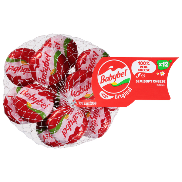 Babybel Light Flavored Snack Cheese, 8.5 oz, 12 Count Net. Refrigerated