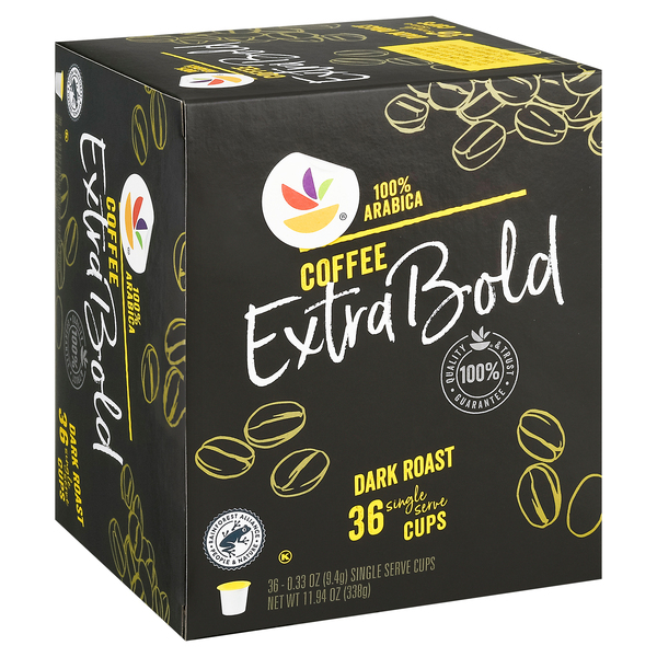 Stop Shop Extra Bold Dark Roast Coffee Single Serve Cups 36 ct box Stop Shop