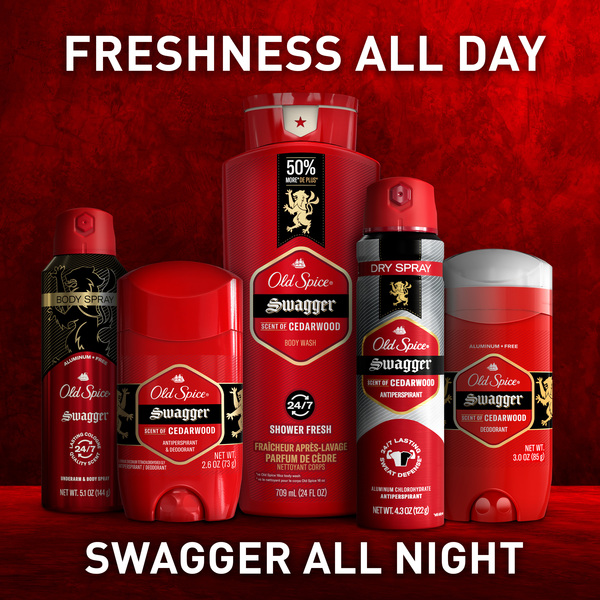 Old Spice Men Swagger Scent of Cedarwood Body Wash Pump - 30