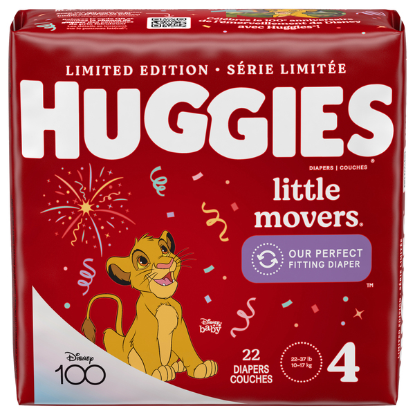 Huggies Little Movers Disney Size 4 Diapers 22-37 lbs - 22 ct pkg