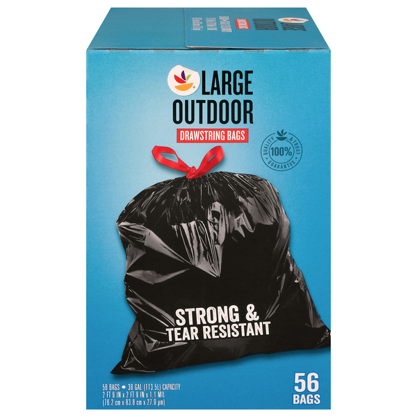 Our Brand Outdoor Trash Bags Drawstring Large 30 Gallon