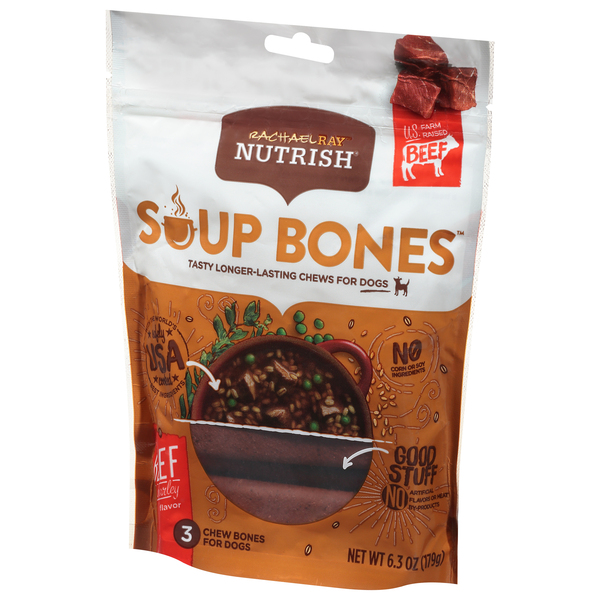 Rachael Ray Nutrish Soup Bones Dog Chews Real Beef Barley Flavor
