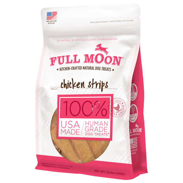 Full Moon Dog Treats Chicken Strips Natural 12 oz bag Food Lion