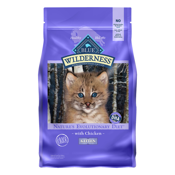 Blue cat food bag top