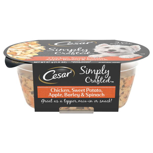 CESAR Simply Crafted Chicken Sweet Potatoes Adult Dog Food Complement 1.3 oz pkg GIANT