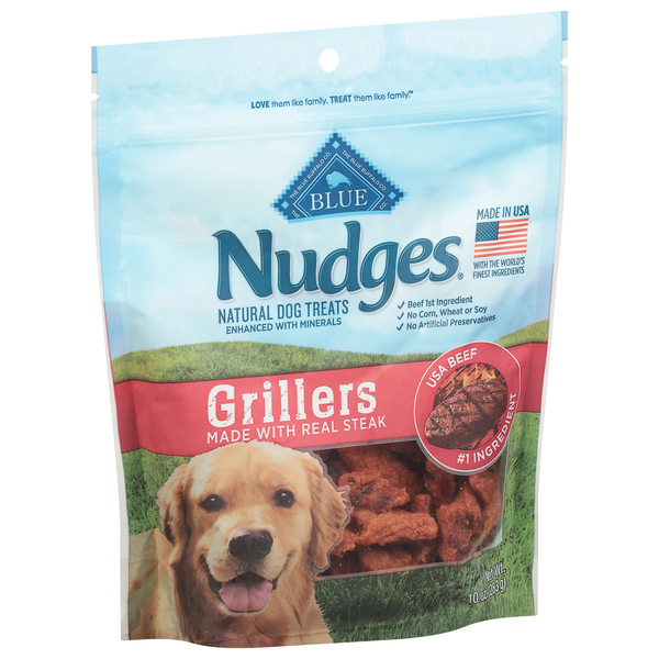 BLUE Nudges Grillers Dog Treats Steak Natural 10 oz pkg Food Lion