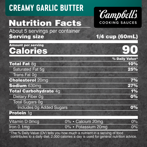 Campbell's Cooking Sauces, Creamy Garlic Butter