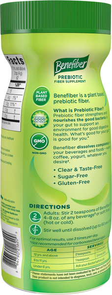 Benefiber Fiber Supplement Non-Thickening Sugar Free Powder