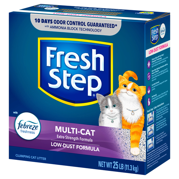 Fresh Step Multi Cat Clumping Cat Litter with Febreze Freshness