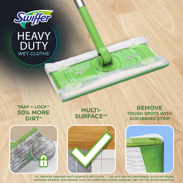 Swiffer Sweeper Heavy Duty Wet Pad Refills, Lavender Scent, 20 Ct 