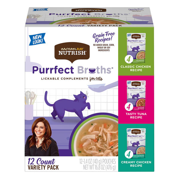 Rachael Ray Nutrish Purrfect Broths Cat Complement Variety Pack