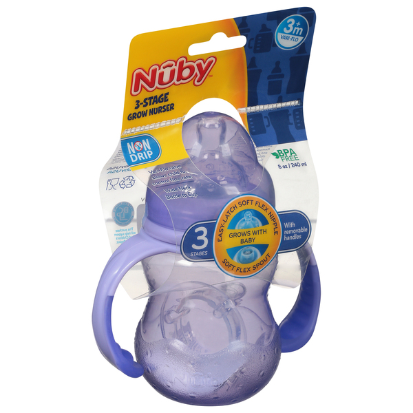 Nuby No-Spill Cup with Dual-Flo Valve, Sippy Cup for Baby and Toddler, 9  Ounce