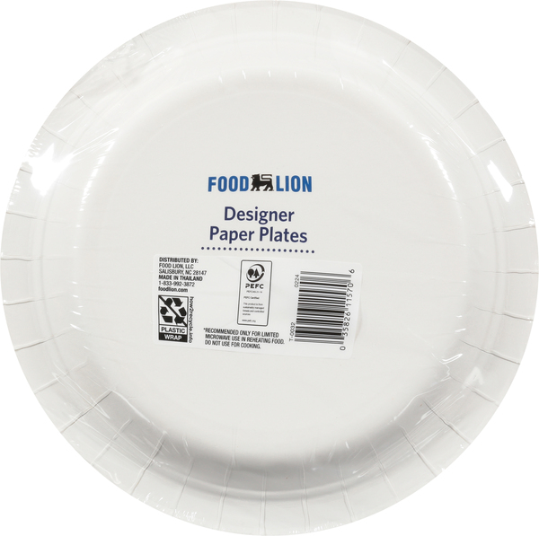 Food Lion Designer Paper Plates 8.5 Inch 45 ct pkg Food Lion