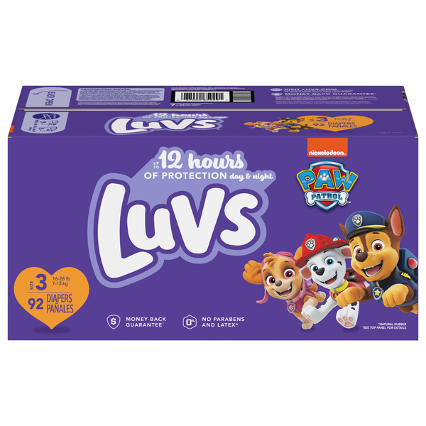 Luvs Pro Level Leak Protection Size 3 Diapers 16 28 lbs 92 ct