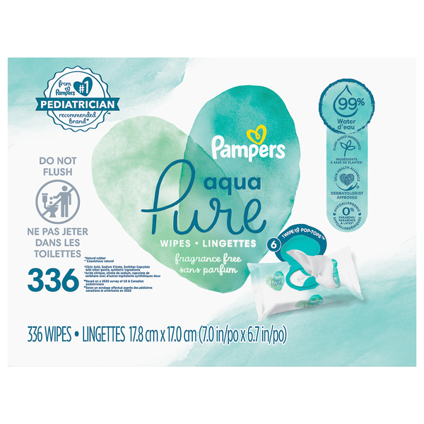 Pampers Aqua Pure Water Wipes 48's