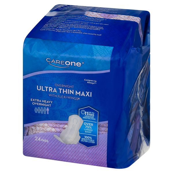 CareOne Ultra Thin Maxi Pads with Flexi Wings Extra Heavy