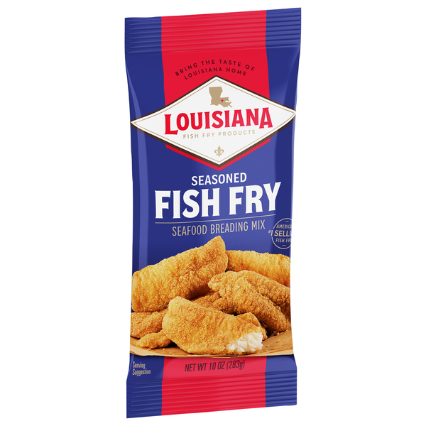 Save on Louisiana Fish Fry Crunchy Bake Seasoned Coating Mix Pork