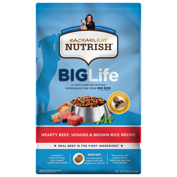Rachael Ray Nutrish Big Dog Dry Food Beef Veggies Brown Rice