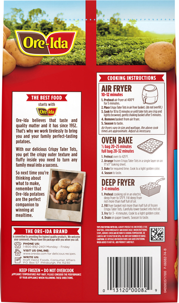 Ore ida tater tots air fryer top