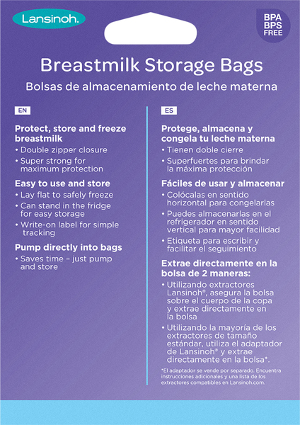 Lansinoh Breastmilk Storage Bags Pre-Sterilized - 50 ct box