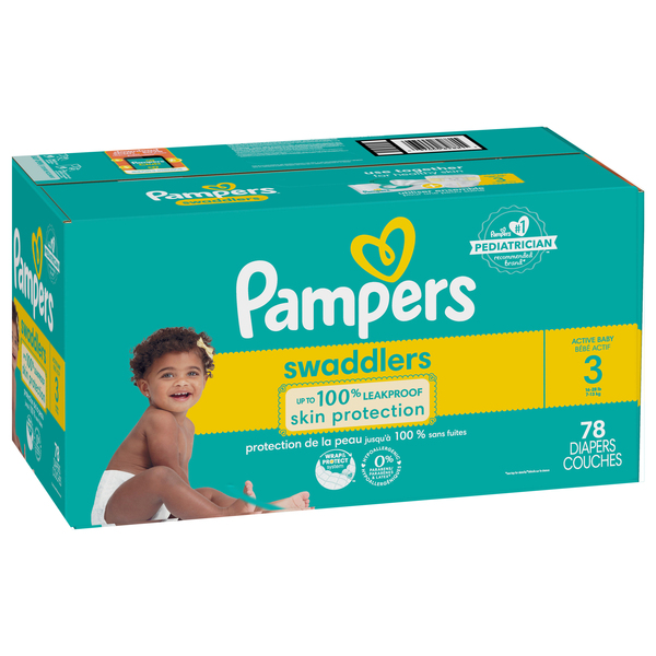 Pampers Diapers, 3 (16 28 Lb), Super Pack 78 Ea, Diapers & Wipes