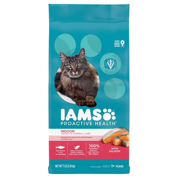 IAMS Proactive Health Indoor Weight Hairball Salmon Adult Dry