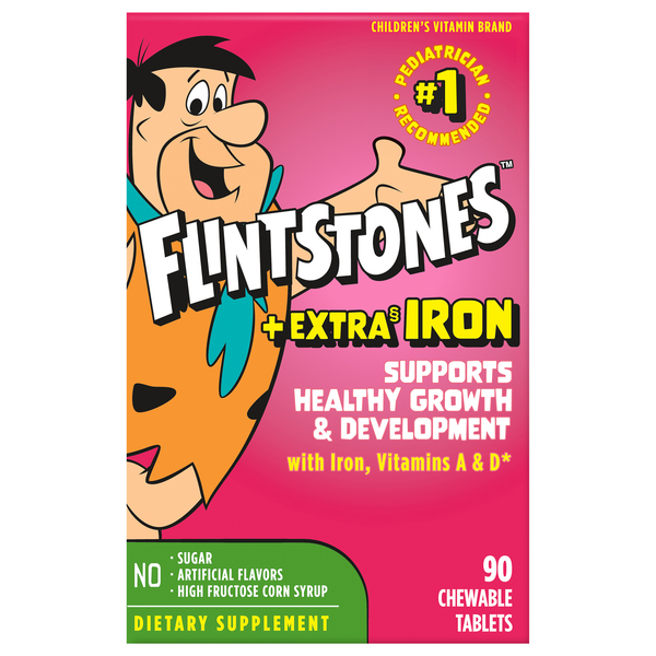 Flintstones Children s Multivitamin Extra Iron Chewable Tablets