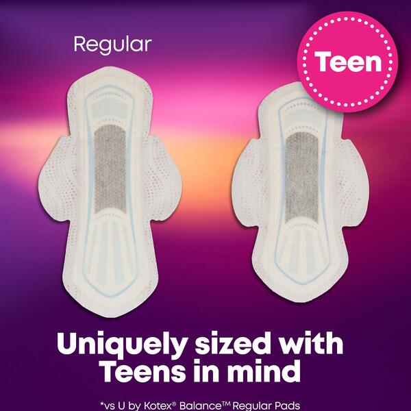 Balance Sized for Teens Ultra Thin Pads with Wings, Extra Absorbency, 40  Count