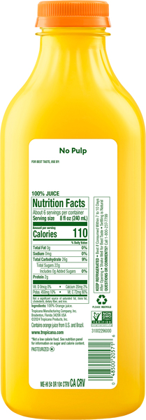 Tropicana Pure Premium No Pulp 100 Orange Juice 46 oz btl Food Lion