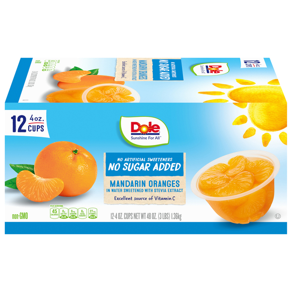 Dole Fruit Cups Mandarin Oranges No