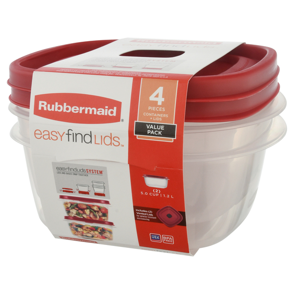 Rubbermaid Containers + Lids, Value Pack