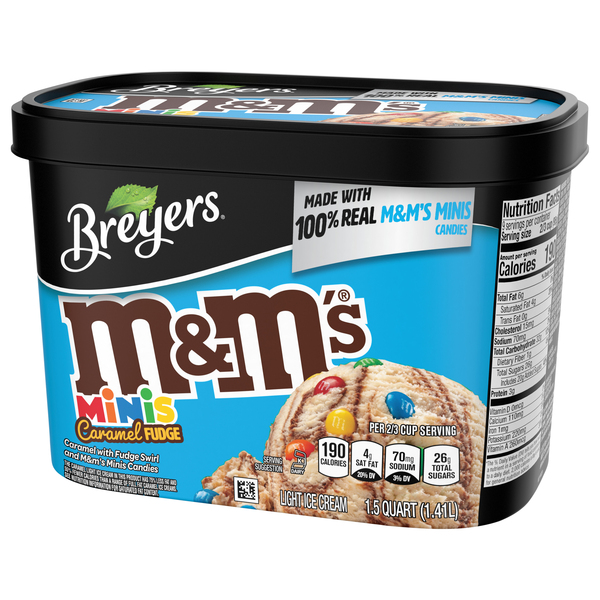 Breyers Caramel Fudge M&M's Minis Ice Cream, 48oz