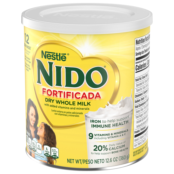 Nido Fortificada Dry Whole Milk - 12.6 oz can