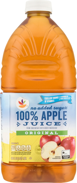 Our Brand 100% Apple Juice Original No Sugar Added - 64 oz