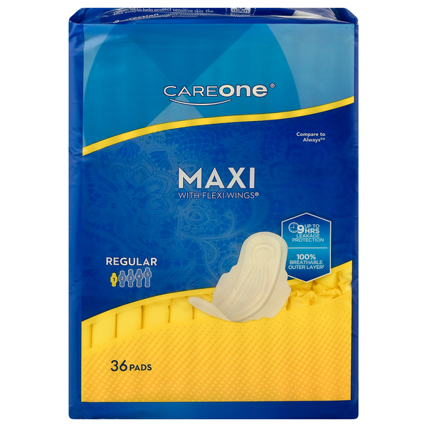 Always Regular Maxi Pads with Wings, Unscented : : Health