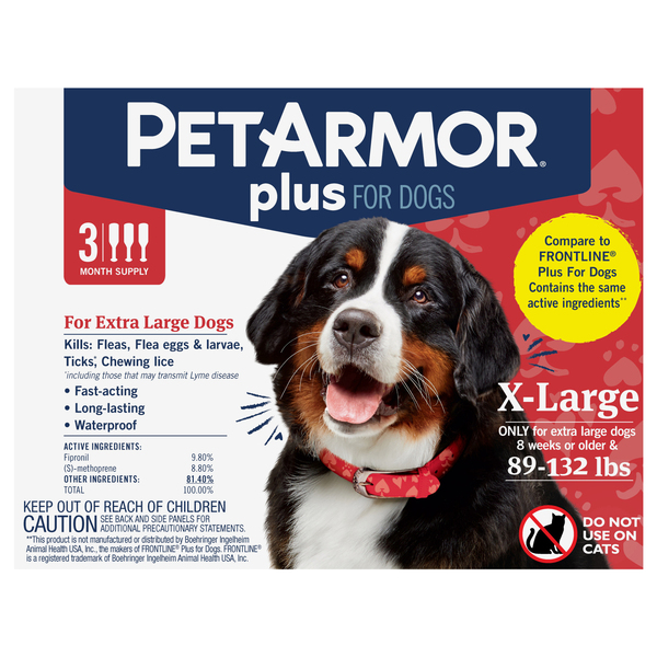 PetArmor Plus Applicators For Dogs 89 132 lbs 3 ct pkg MARTIN S