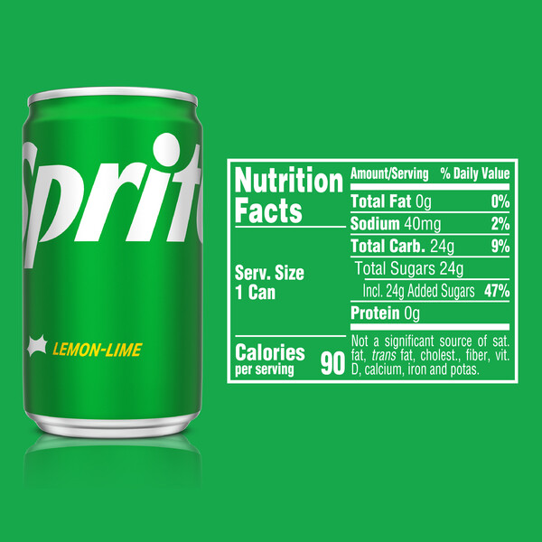 Sprite Lemon Lime Soda Mini Cans - 6 pk - 7.5 oz can | Food Lion