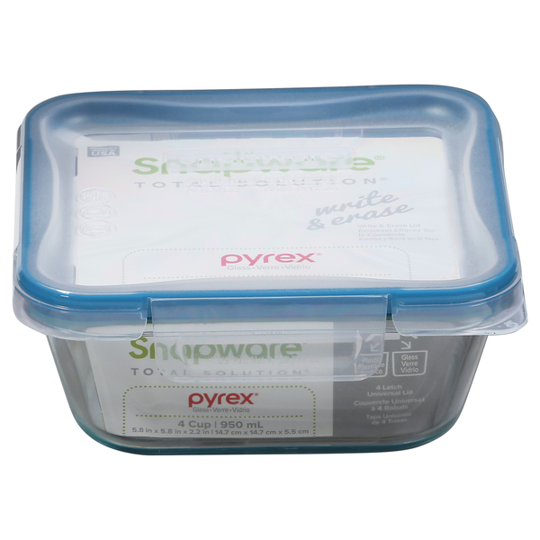 Pyrex Snapware Total Solution Glass Food Storage, Rectangle 2 Cup