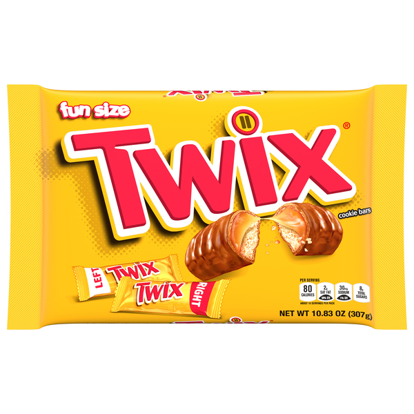 Twix Caramel & Milk Chocolate Candy Cookie Bars Fun Size - 10.8 oz