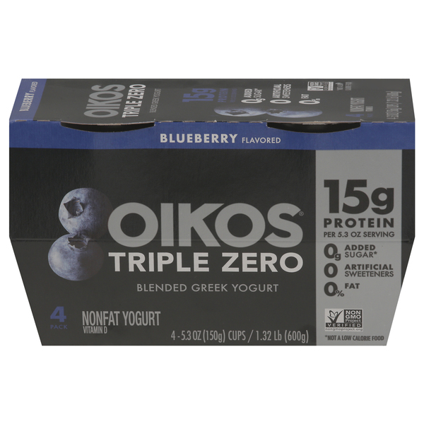 Oikos® Triple Zero Cherry Blended Greek Yogurt Cup, 5.3 oz - Pay Less Super  Markets
