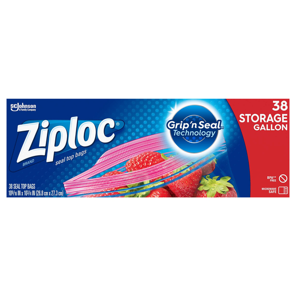 Ziploc Double Zipper Gallon Storage Bags 38 ct box Stop Shop