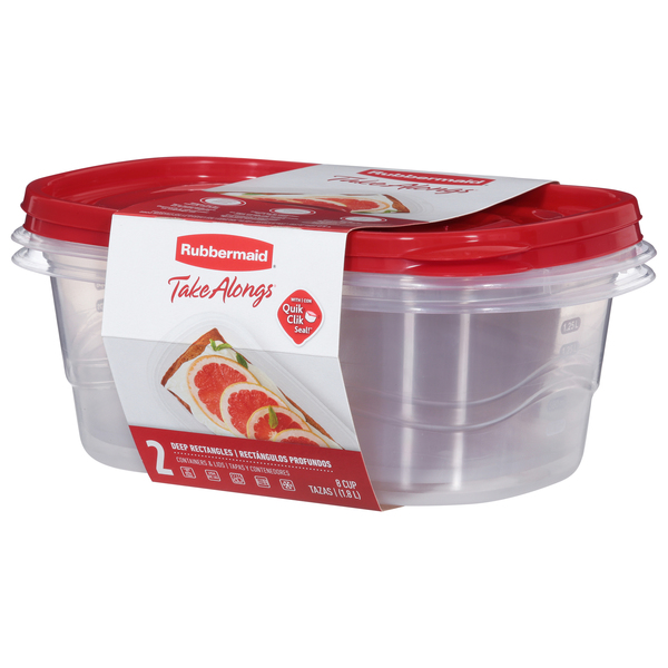 Rubbermaid Take Alongs Container & Lids, Deep Rectangles, 8 Cup at Select a  Store, Neighborhood Grocery Store & Pharmacy