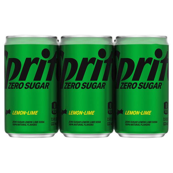 Sprite Zero Sugar Lemon Lime Diet Soda Pop Soft Drinks, 12 fl oz