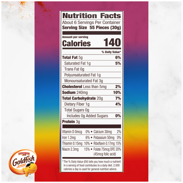 Goldfish Ingredients Label