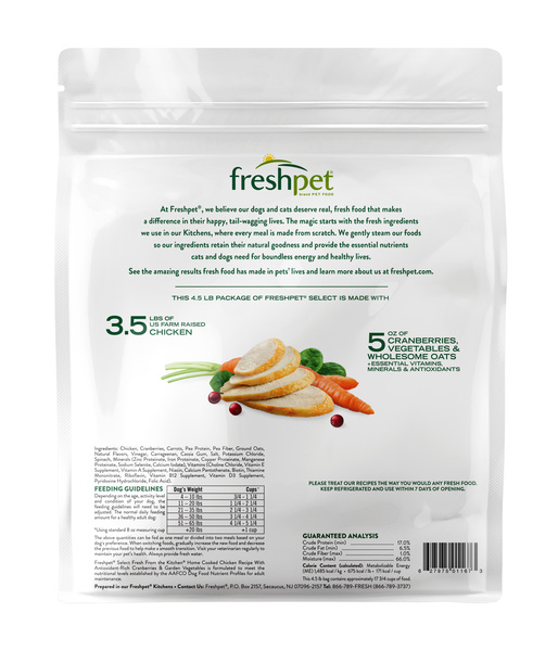 Freshpet hotsell feeding amount