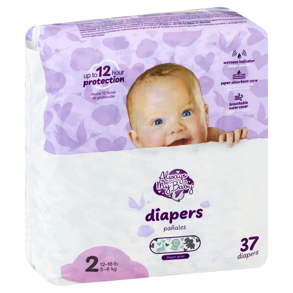 Up & Up Diapers (Size 2 (37 Count) 12-18 lbs)