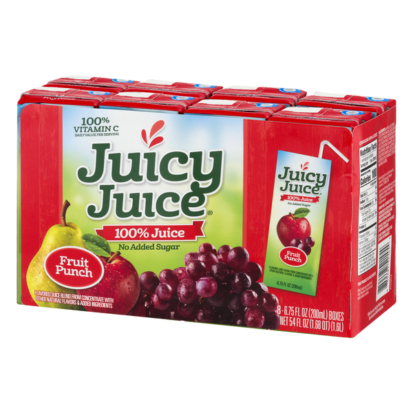 Juicy Juice 100% Juice Fruit Punch No Added Sugar - 8 pk