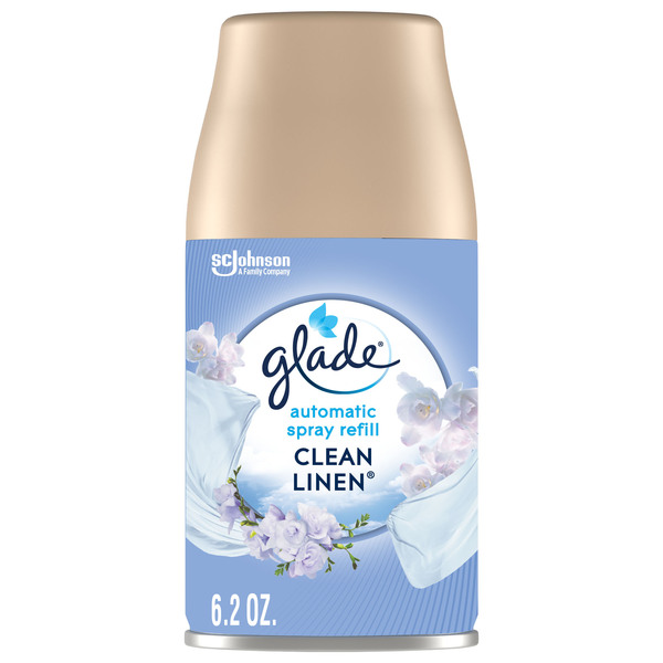 Glade Clean Linen Air Freshener Automatic Spray Refill 6.2 oz